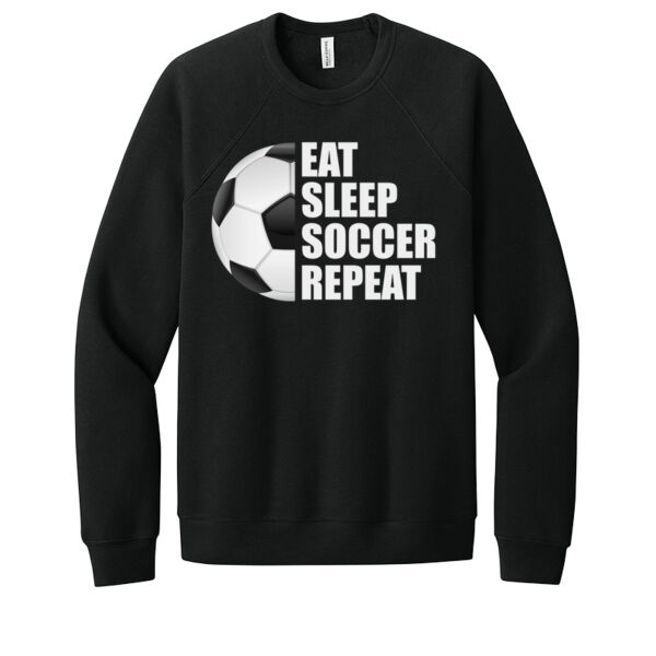 Eat Sleep Soccer Repeat - Unisex Premium Fleece Crew Sweatshirt Thumbnail