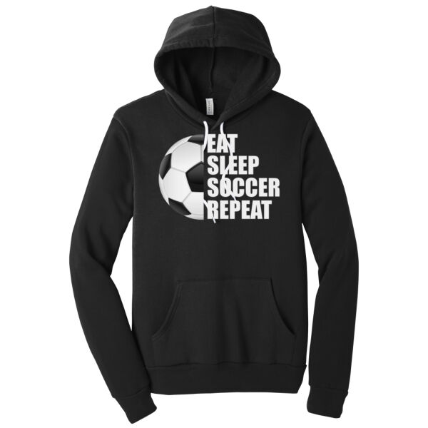 Eat Sleep Soccer Repeat - Unisex Premium Fleece Hooded Sweatshirt Thumbnail