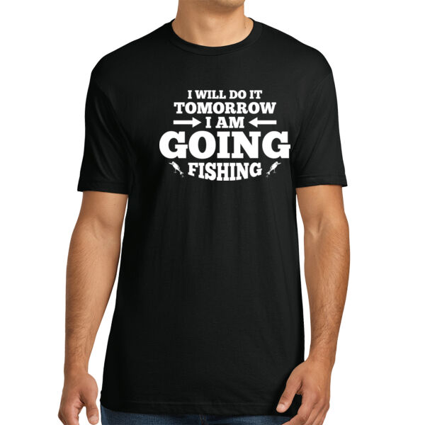 Going Fishing - Unisex Premium Cotton T-Shirt Thumbnail