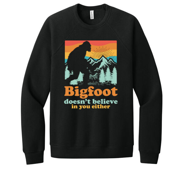 Bigfoot Doesn't Believe You - Unisex Premium Fleece Crew Sweatshirt Thumbnail