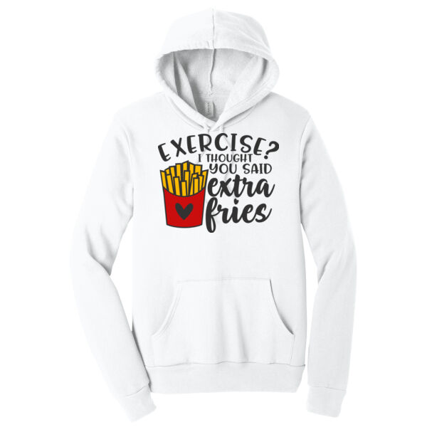 Extra Fries - Unisex Premium Fleece Hooded Sweatshirt Thumbnail