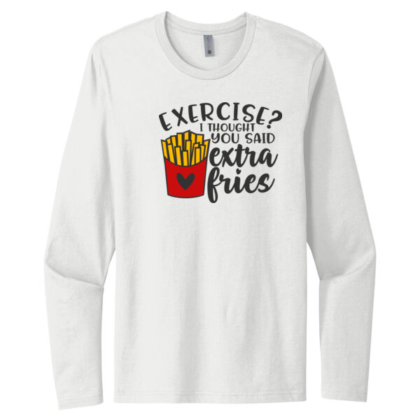 Extra Fries - Unisex Premium Cotton Long Sleeve T-Shirt Thumbnail