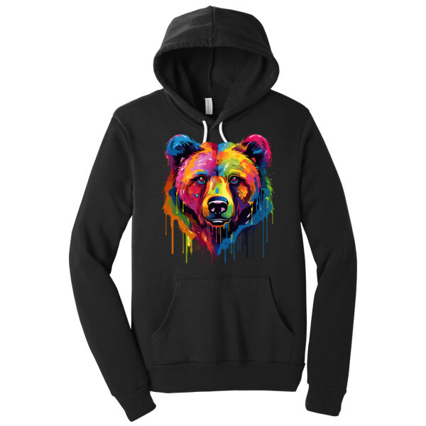 Colorful Bear - Unisex Premium Fleece Hooded Sweatshirt Thumbnail