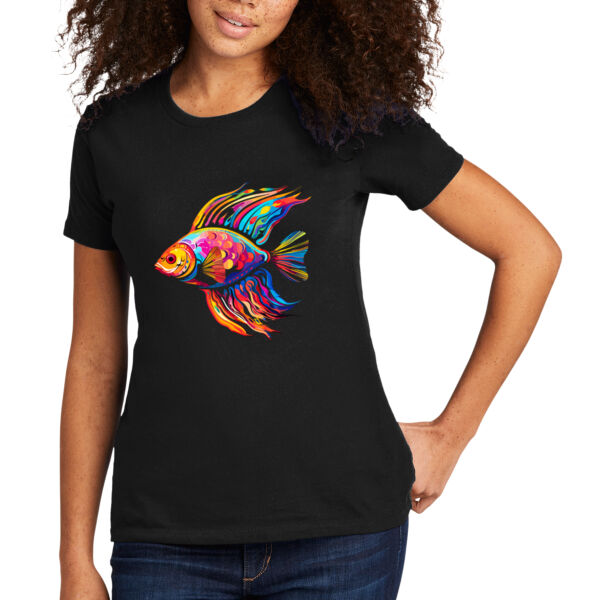 Colorful Fish - Women's Premium Cotton T-Shirt Thumbnail