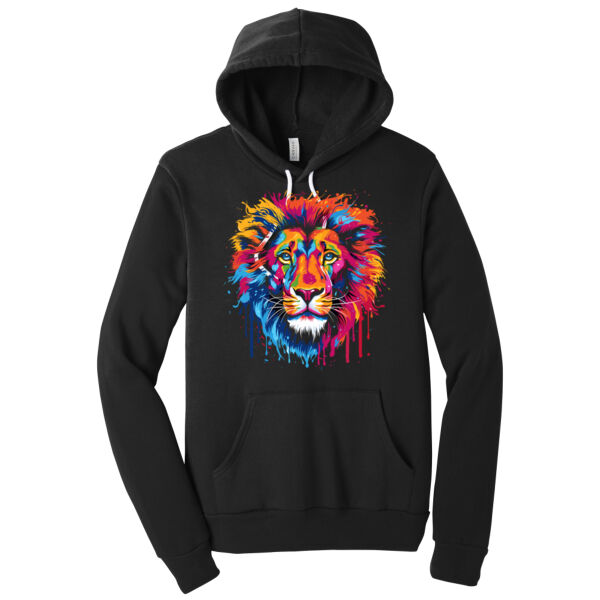 Colorful Lion King - Unisex Premium Fleece Hooded Sweatshirt Thumbnail
