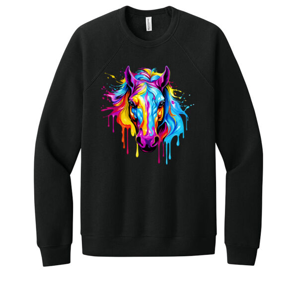 Colorful Horse - Unisex Premium Fleece Crew Sweatshirt Thumbnail