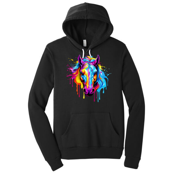 Colorful Horse - Unisex Premium Fleece Hooded Sweatshirt Thumbnail