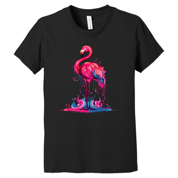 Colorful Flamingo - Youth Jersey Short Sleeve Tee Thumbnail