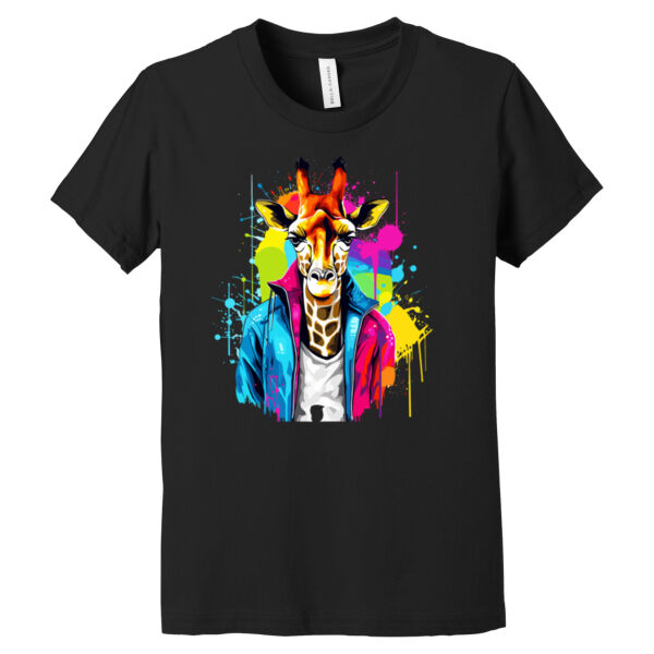 Colorful Giraffe - Youth Jersey Short Sleeve Tee Thumbnail