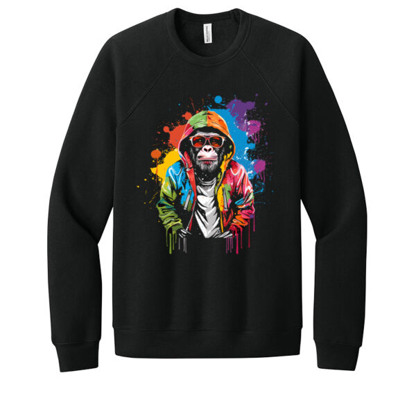 Colorful Cool Chimp - Unisex Premium Fleece Crew Sweatshirt Thumbnail