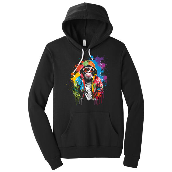 Colorful Cool Chimp - Unisex Premium Fleece Hooded Sweatshirt Thumbnail