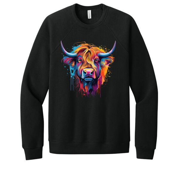 Colorful Cow - Unisex Premium Fleece Crew Sweatshirt Thumbnail