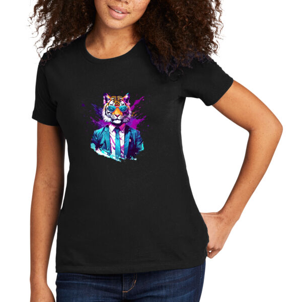 Suit Up Tiger - Women's Premium Cotton T-Shirt Thumbnail