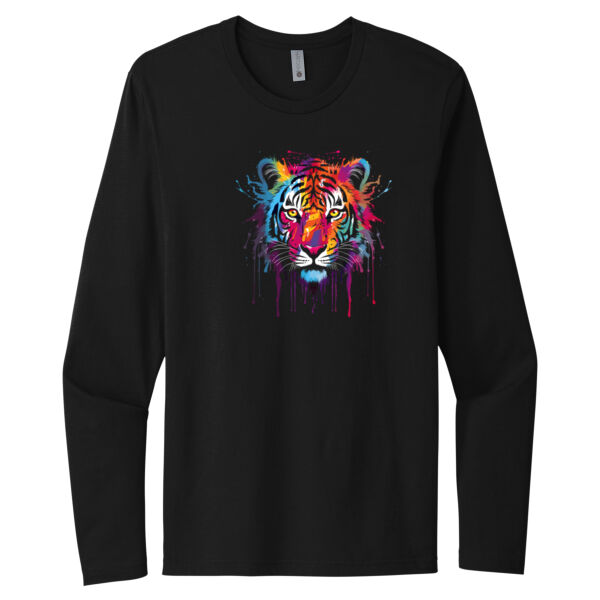 Colorful Tiger - Unisex Premium Cotton Long Sleeve T-Shirt Thumbnail