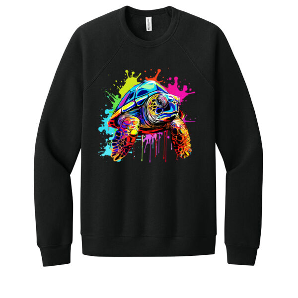 Colorful Turtle - Unisex Premium Fleece Crew Sweatshirt Thumbnail