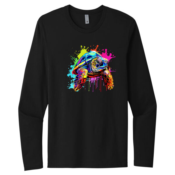 Colorful Turtle - Unisex Premium Cotton Long Sleeve T-Shirt Thumbnail
