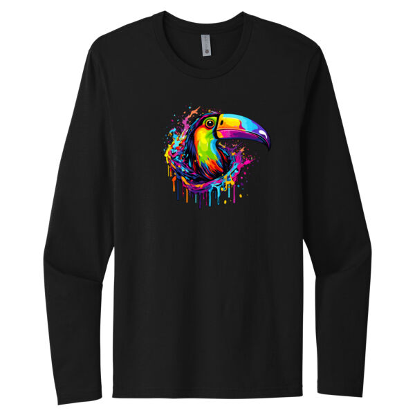 Colorful Tucan - Unisex Premium Cotton Long Sleeve T-Shirt Thumbnail
