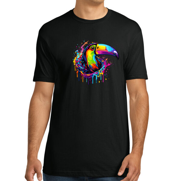 Colorful Tucan - Unisex Premium Cotton T-Shirt Thumbnail