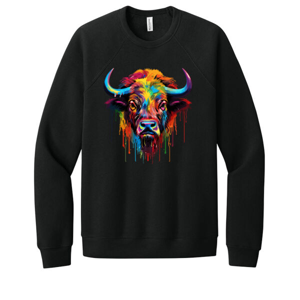 Colorful Buffalo - Unisex Premium Fleece Crew Sweatshirt Thumbnail