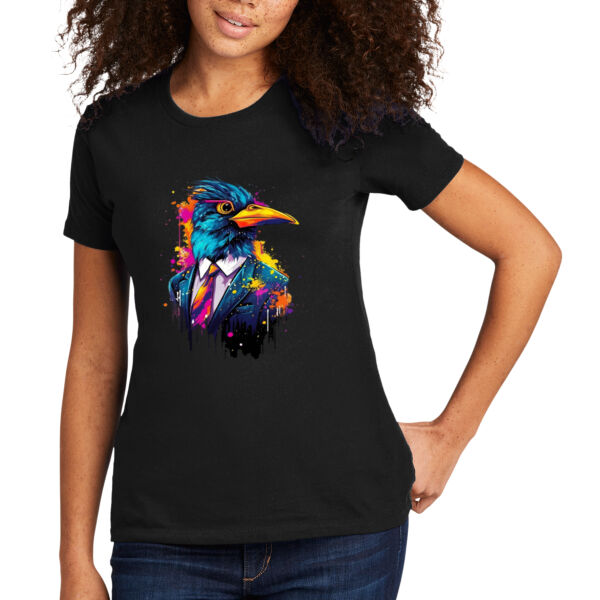 Suit up Bird - Women's Premium Cotton T-Shirt Thumbnail
