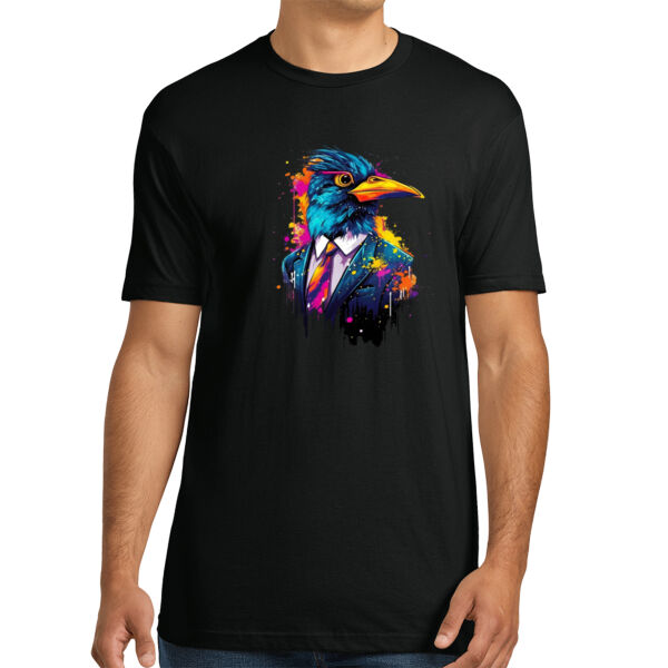 Suit up Bird - Unisex Premium Cotton T-Shirt Thumbnail