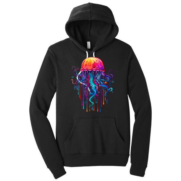Colorful Jellyfish - Unisex Premium Fleece Hooded Sweatshirt Thumbnail