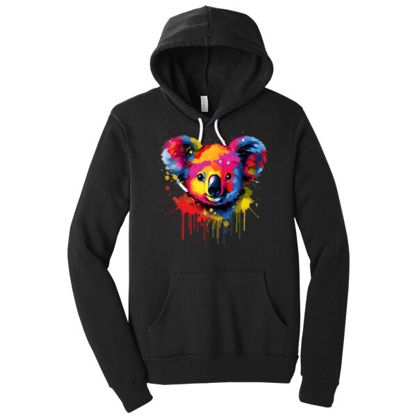 Colorful Koala Bear - Unisex Premium Fleece Hooded Sweatshirt Thumbnail
