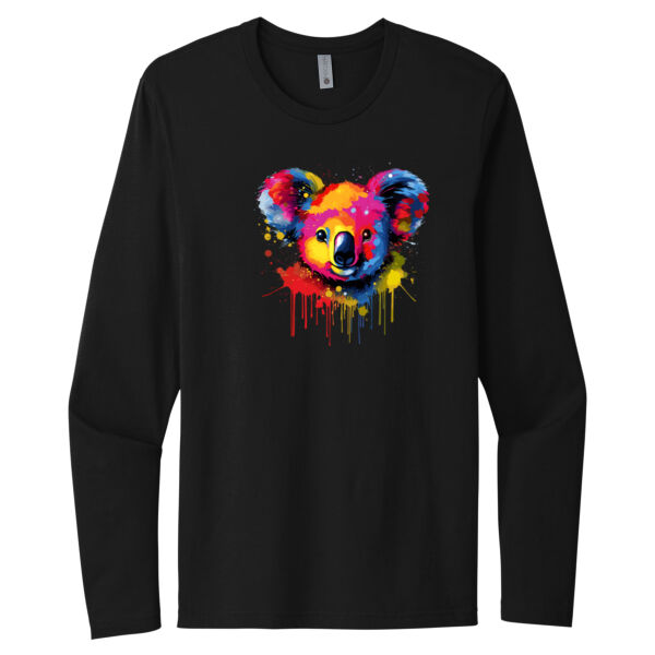 Colorful Koala Bear - Unisex Premium Cotton Long Sleeve T-Shirt Thumbnail