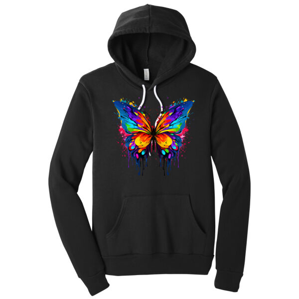 Colorful Butterfly 1 - Unisex Premium Fleece Hooded Sweatshirt Thumbnail