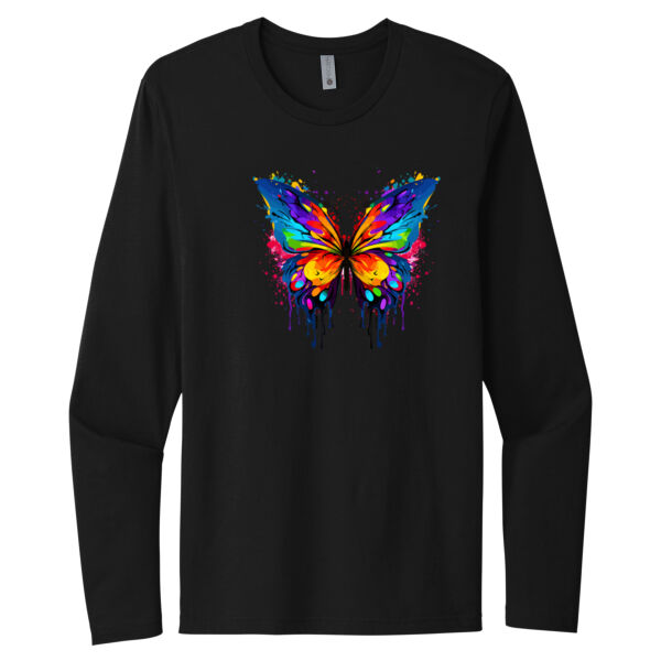 Colorful Butterfly 1 - Unisex Premium Cotton Long Sleeve T-Shirt Thumbnail