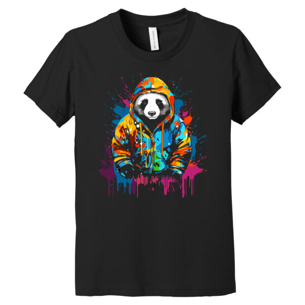 Colorful Cool Panda - Youth Jersey Short Sleeve Tee Thumbnail