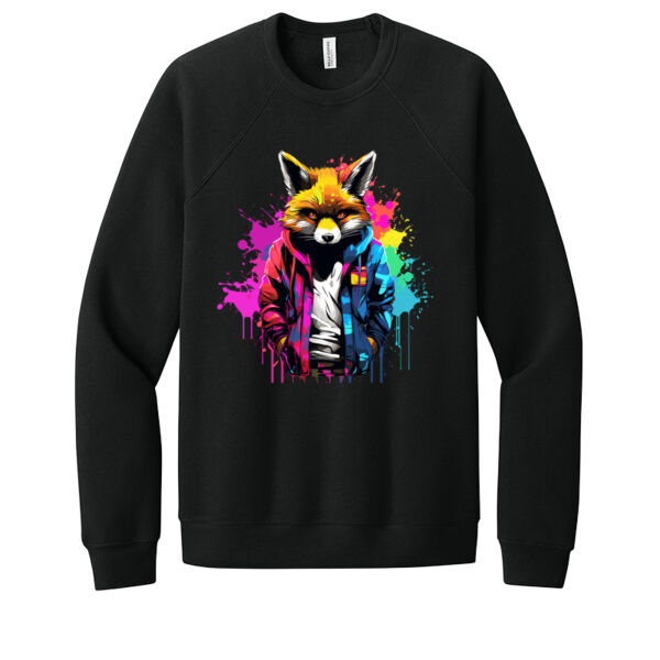 Colorful Fox - Unisex Premium Fleece Crew Sweatshirt Thumbnail