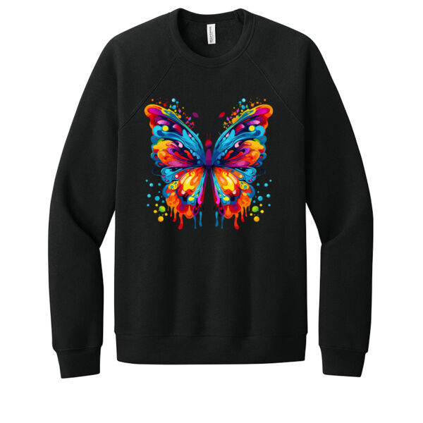 Colorful Butterfly 3 - Unisex Premium Fleece Crew Sweatshirt Thumbnail