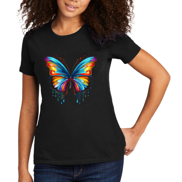 Colorful Butterfly 6 - Women's Premium Cotton T-Shirt Thumbnail