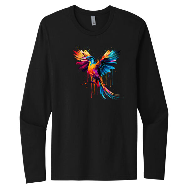 Colorful Bird - Unisex Premium Cotton Long Sleeve T-Shirt Thumbnail