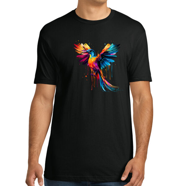 Colorful Bird - Unisex Premium Cotton T-Shirt Thumbnail