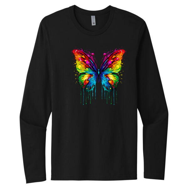 Colorful Butterfly 4 - Unisex Premium Cotton Long Sleeve T-Shirt Thumbnail