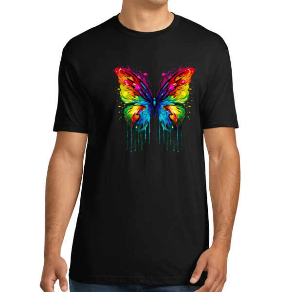 Colorful Butterfly 4 - Unisex Premium Cotton T-Shirt Thumbnail