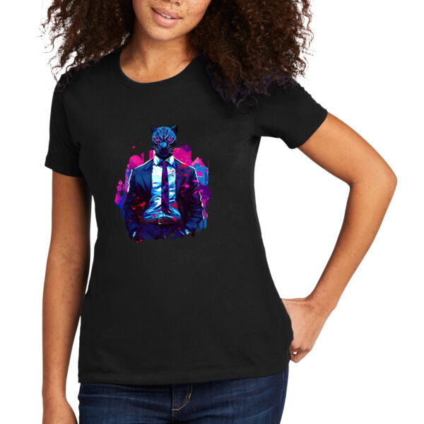 Suit Up Panther - Women's Premium Cotton T-Shirt Thumbnail