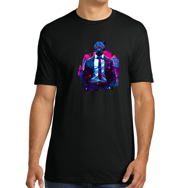 Suit Up Panther - Unisex Premium Cotton T-Shirt Thumbnail