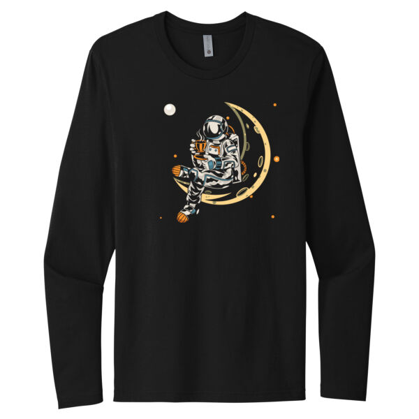 Astro Coffee - Unisex Premium Cotton Long Sleeve T-Shirt Thumbnail