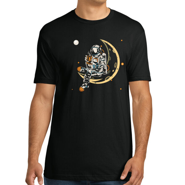 Astro Coffee - Unisex Premium Cotton T-Shirt Thumbnail