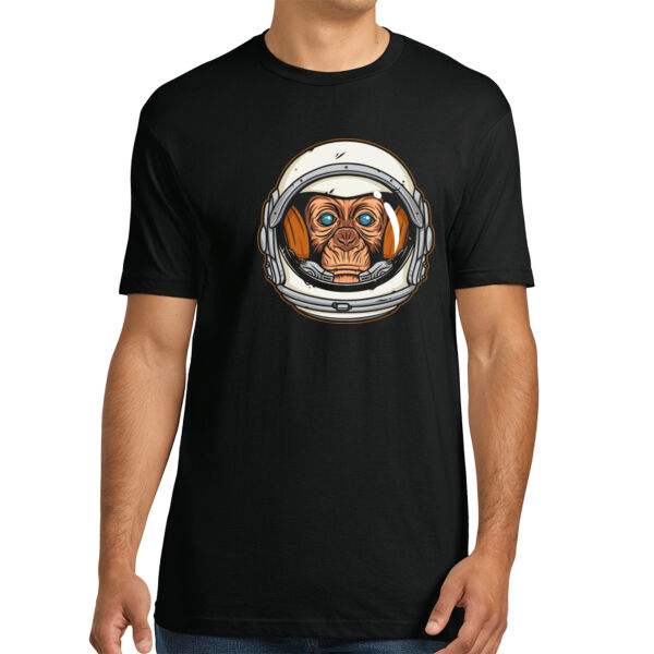 Astro Chimp - Unisex Premium Cotton T-Shirt Thumbnail