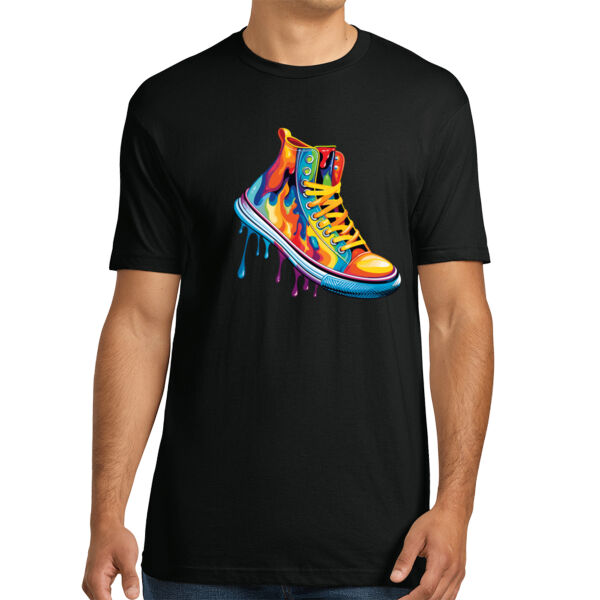 Colorful Converse - Unisex Premium Cotton T-Shirt Thumbnail