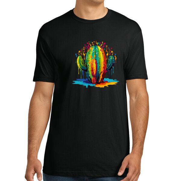 Colorful Cactus - Unisex Premium Cotton T-Shirt Thumbnail