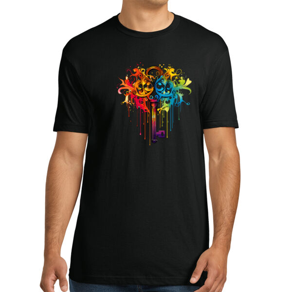 Colorful Key - Unisex Premium Cotton T-Shirt Thumbnail