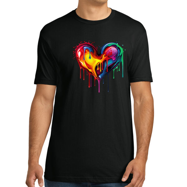 Colorful Heart - Unisex Premium Cotton T-Shirt Thumbnail