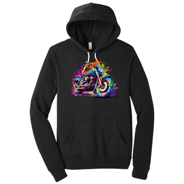 Colorful Motorcycle - Unisex Premium Fleece Hooded Sweatshirt Thumbnail