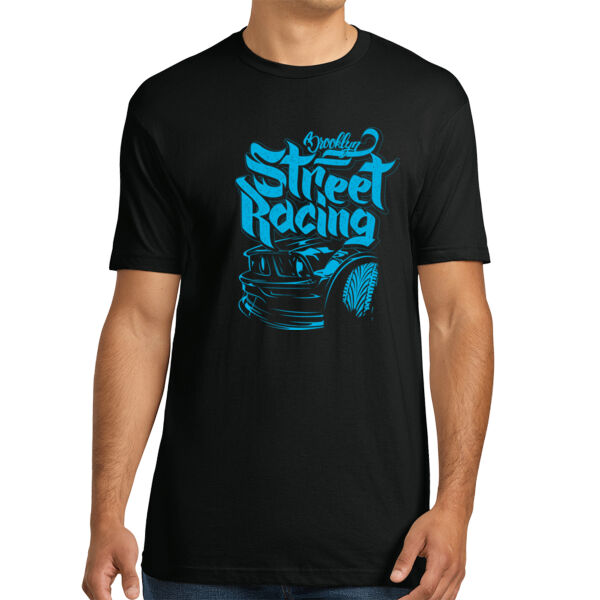 Brooklyn Street Racing - Unisex Premium Cotton T-Shirt Thumbnail