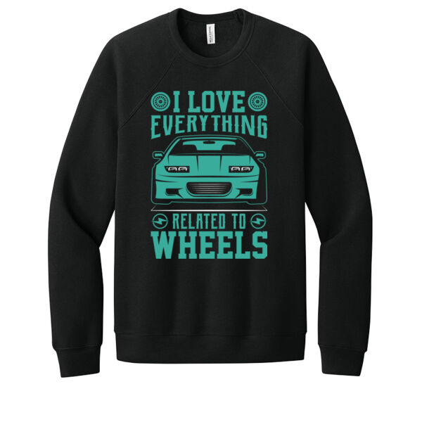 Everything Related to Wheels - Unisex Premium Fleece Crew Sweatshirt Thumbnail